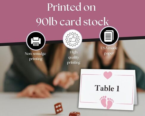 سمة استحمام الطفل بونكو نقاط نقاط وورائح الحصيلة - Baby Girl Bunco - Score Score Score - Game Night Accesories - بطاقات ScoreC. in Saudi Arabia