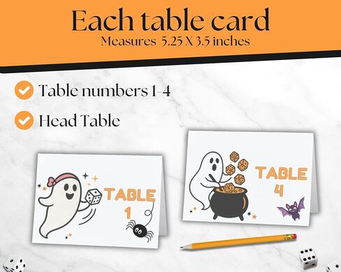Halloween Bunco Scorecard Set – Ghouls Just Wanna Roll Dice Theme with Ghost Score Sheets, Tally Sheet, Table Signs, Ghost Player Cards – Girls Night Dice Game – October Bunco Party Supplies in Saudi Arabia