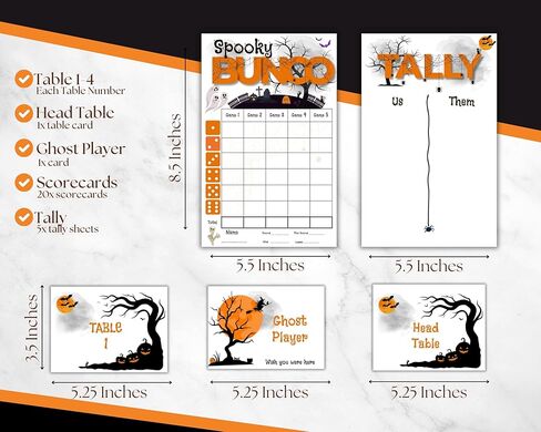 Halloween Bunco Bundle - October November موضوع - أوراق الدرجات Spooky - Bunco تحت عنوان الخريف - بطاقات ScoreC. in Saudi Arabia
