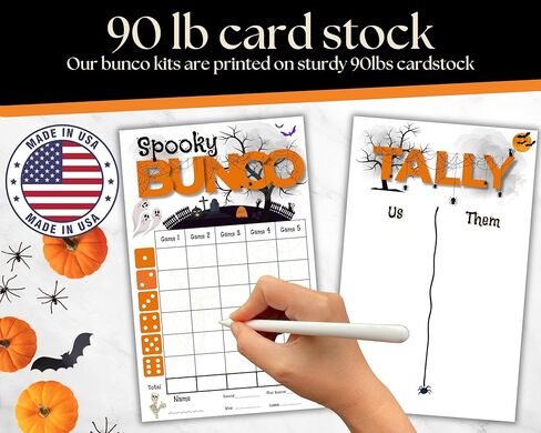 Halloween Bunco Bundle - October November موضوع - أوراق الدرجات Spooky - Bunco تحت عنوان الخريف - بطاقات ScoreC. in Saudi Arabia
