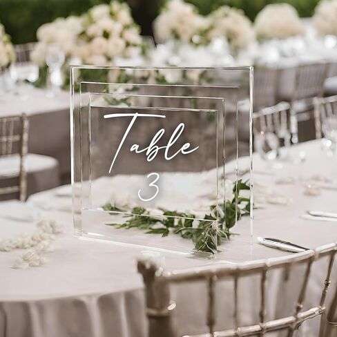 Wedding Table Number Decals, Calligraphy Table Numbers, Cursive Script Table Number Stickers, Order Your Quantity, Many Colors, Personalized, Wedding Table Number Decals, Wedding Table Decor Stickers in Saudi Arabia