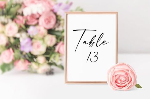 Wedding Table Number Decals, Calligraphy Table Numbers, Cursive Script Table Number Stickers, Order Your Quantity, Many Colors, Personalized, Wedding Table Number Decals, Wedding Table Decor Stickers in Saudi Arabia