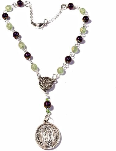 Archangel Raphael Green & Purple Car/Vehicle Rosary in Saudi Arabia
