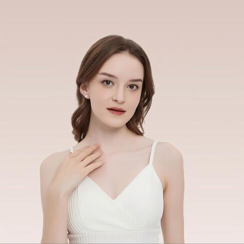 أقراط لؤلؤة الفضة الفضية العذبة ، أسود لؤلؤة ، أقراط للنساء hypoallergenic ، على شكل زر لؤلؤة حقيقية 8-8.5 مم ، هدية مجوهرات أنيقة بسيطة لها ، والدة ، والعروس ، in Kuwait