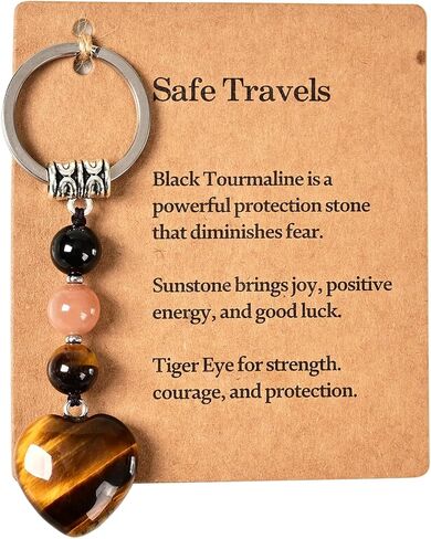 Natural Healing Crystals Keychain – A Thoughtful Gift for Life's Transitional Moments, New Beginnings, Anxiety Relief, Farewells & Celebrations Graduation, Promotion,Retirement – (Anxiety Relief) in Kuwait