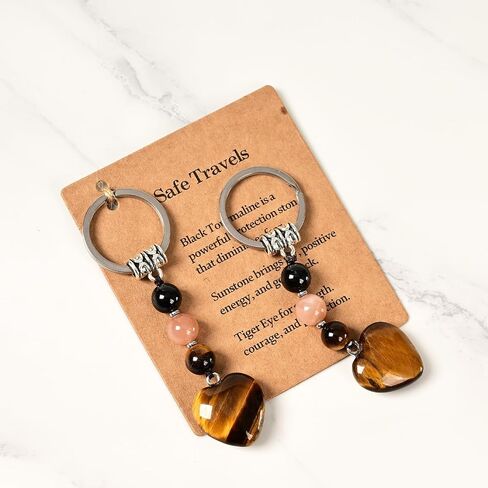 Natural Healing Crystals Keychain – A Thoughtful Gift for Life's Transitional Moments, New Beginnings, Anxiety Relief, Farewells & Celebrations Graduation, Promotion,Retirement – (Anxiety Relief) in Kuwait