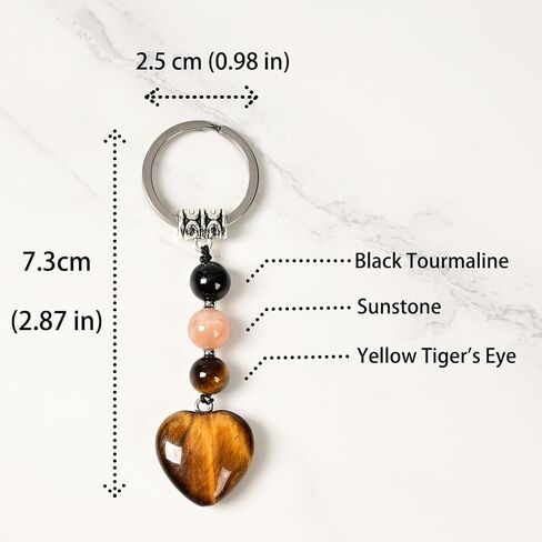 Natural Healing Crystals Keychain – A Thoughtful Gift for Life's Transitional Moments, New Beginnings, Anxiety Relief, Farewells & Celebrations Graduation, Promotion,Retirement – (Anxiety Relief) in Kuwait