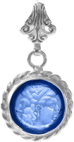 God Janus Signet Intaglio قلادة مكافحة التارنيش 925 الحبل الفضي الاسترليني تويست الرمزية الأسطورية-الأبواب والوقت والتوازن القلادة القلادة القلادة الفضية القلادة المصنوعة يدويًا in Saudi Arabia