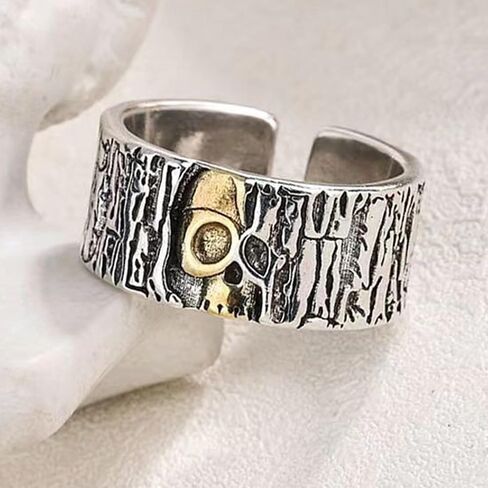 Adjustable S925 Sterling Silver Ring for Men–Vintage design, Gift for Him, Dad, Son, Boyfriend, Hand-Engraved Celtic Knot (Cyber Music) in Saudi Arabia