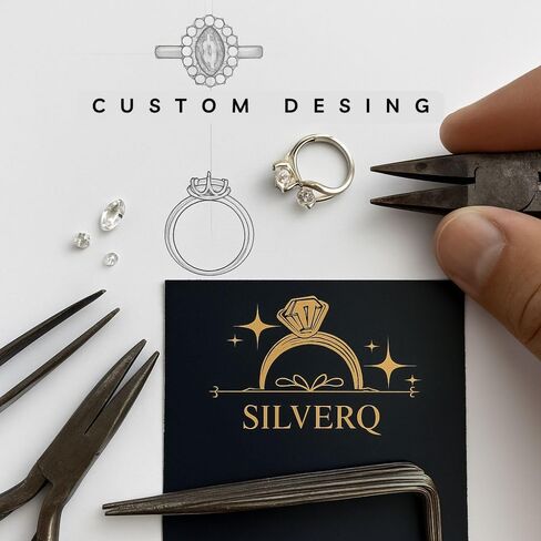 SilverQ 2.50 Ct Asscher Cut Diamond Art Deco Style Solitaire Engagement Ring For Women 14K Gold Plated Floral Prong Milgrain Vintage Inspired Ring 925 Sterling Silver Handmade Wedding Proposal Jewelry in Saudi Arabia