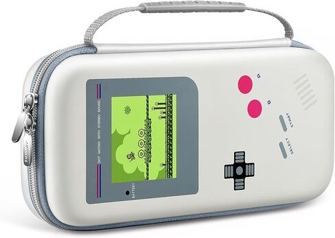 ivoler Carrying Case for Nintendo Switch and NEW Switch OLED Model(2021), Portable Hard Shell Pouch Carrying Travel Game Bag for Switch Accessories Holds 10 Game Cartridge (Black) in Kuwait