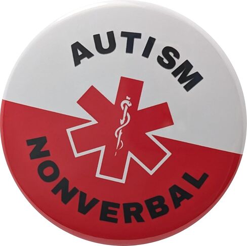 Autism Awareness pin - Autism Nonverbal - single large 2.25" pinback button in Kuwait
