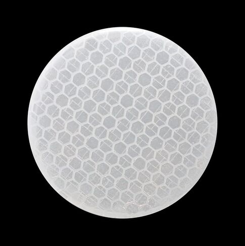 High Visibility Reflective Buttons for Bicyclists and Runners - pin to clothing and backpacks - silver - 2.25", pack of 10 pinback reflectors in Saudi Arabia
