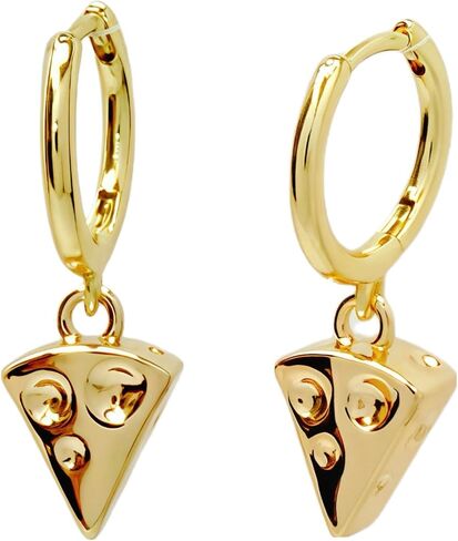 متعة لطيف pretzel huggie الأقراط ، 18K الذهب مطلي بالذهب المجوهر in Saudi Arabia