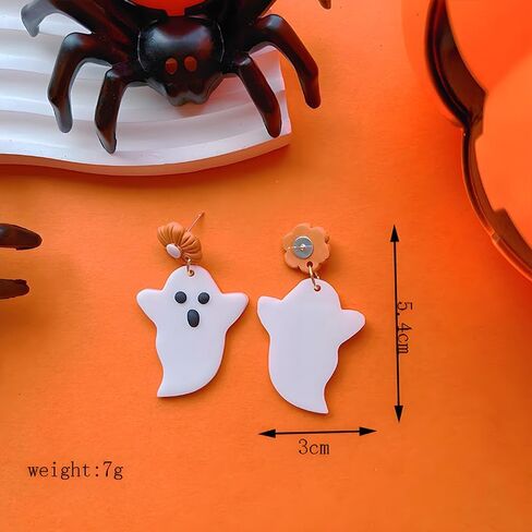 Halloween Ghost Earrings for Women Handmade Polymer Clay Earrings Cute Gothic Pumpkin Flower Moon Dangle Earrings Cartoon Cosplay Party Halloween Jewelry (Cowboy) in Saudi Arabia
