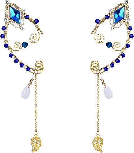 أصفاد أذن FRESHME Elf Fairy - أصفاد أقراط مصنوعة يدويًا على شكل زهرة البرقوق in Kuwait