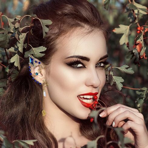 أصفاد أذن FRESHME Elf Fairy - أصفاد أقراط مصنوعة يدويًا على شكل زهرة البرقوق in Kuwait