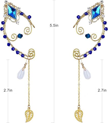 أصفاد أذن FRESHME Elf Fairy - أصفاد أقراط مصنوعة يدويًا على شكل زهرة البرقوق in Kuwait