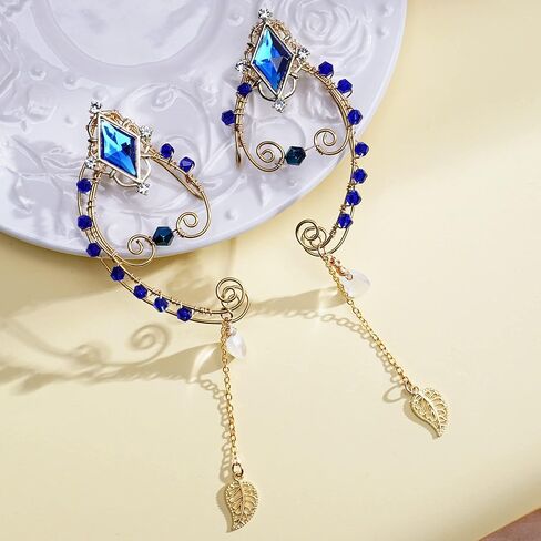 أصفاد أذن FRESHME Elf Fairy - أصفاد أقراط مصنوعة يدويًا على شكل زهرة البرقوق in Kuwait