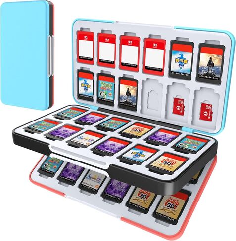 HEIYING Game Card Case for Nintendo Switch&Switch OLED,Portable Switch Lite Game Card Storage with 48 Game Card Slots and 24 Micro SD Card Slots in Kuwait