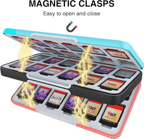 HEIYING Game Card Case for Nintendo Switch&Switch OLED,Portable Switch Lite Game Card Storage with 48 Game Card Slots and 24 Micro SD Card Slots in Kuwait