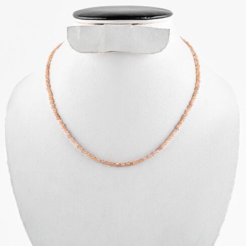 Natural Red Garnet Gemstone Full Beaded Choker Necklace, Energy Healing Crystals, Silver Plated Chain, Gift for Women, January Birthstone, Women Jewelry, Valentine Gifts, 18inches in Saudi Arabia