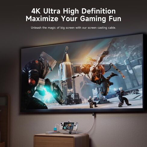 JINGDU USB C to HDMI Cable Compatible with Nintendo Switch 2017/OLED, USB-C HDMI Cable Replaces the Original Switch Dock for TV Screen Mirroring, 4K30Hz, Blue in Kuwait