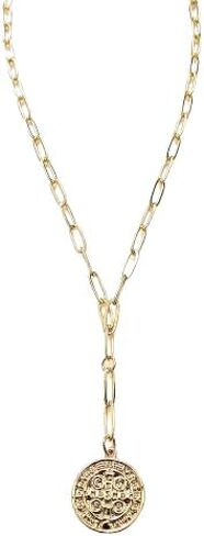 Saint Cross Gold Coin Araniat Paperclip Links Faith Inspire Y Necklace in Saudi Arabia