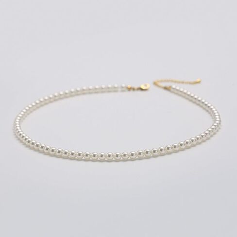 Pearl Necklaces for Women, Dainty Imitation White Pearl Choker Wedding Necklace Delicate Simple Bride Bridesmaid Jewelry Gifts in Saudi Arabia