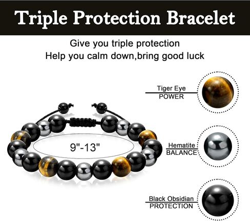 Sereney 9 10 11 12 13 15 16 18 21 30 40 50 60 Year Old Birthday Gifts for Him Boys, Handmade Triple Protection Bracelets as Adjustable National Boyfriend Day Bracelets for Boys Son Grandson Dad Man in Saudi Arabia