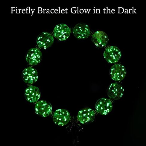 Firefly Glass Beaded Bracelet Bow Charm Bracelet for Women Gold Colored Handmade Preppy Bracelet Stretch Romantic Jewelry Gift in Kuwait