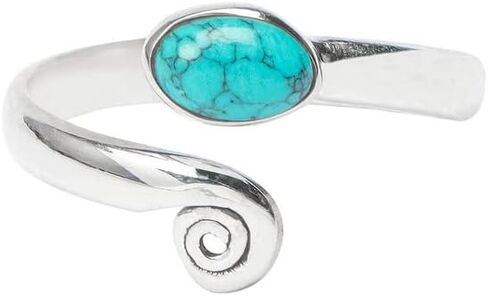 Turquoise Stone Toe rings - 925 Sterling Silver Toe ring- Midi Ring Girls Women Body Jewelry Adjustable Toe Ring Handmade Toe Ring Natural Gemstone Toe Rings in Saudi Arabia