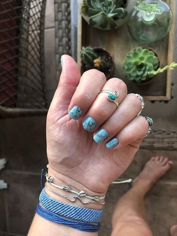 Turquoise Stone Toe rings - 925 Sterling Silver Toe ring- Midi Ring Girls Women Body Jewelry Adjustable Toe Ring Handmade Toe Ring Natural Gemstone Toe Rings in Saudi Arabia