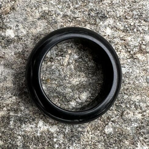 Natural Black Obsidian Rings, Size 9 in Saudi Arabia