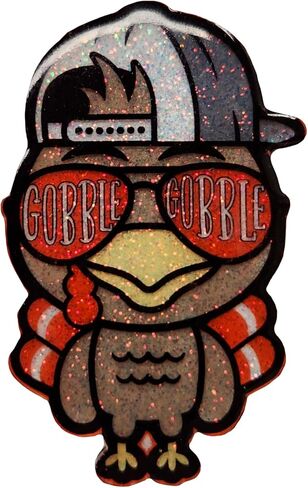Gobble Gobble عيد الشكر بكرة شارة ، بكرة شارة تركيا لامعة ، بكرة شارة قابلة للتبديل ، بكرة شارة السقوط ، بكرة شارة قابلة للسحب (Topper مع بكرة مقطع الحزام) in Kuwait