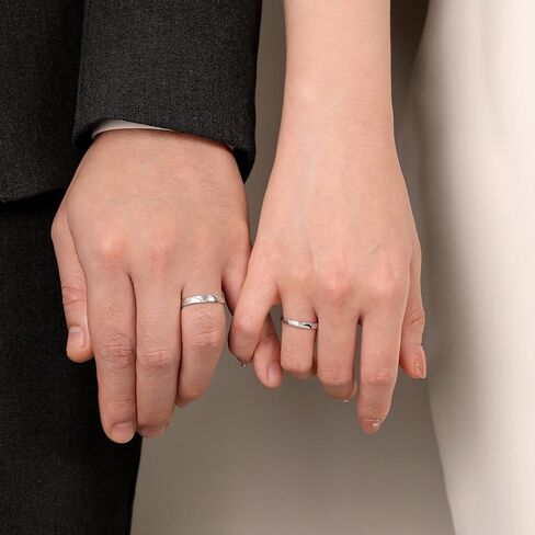 Meissa Sterling Silver Wedding Ring مجموعة خواتم الخطبة للنساء وعد الرجال بحلقات مطابقة للأزواج هدايا مجوهرات عيد الحب في عيد الحب in Saudi Arabia