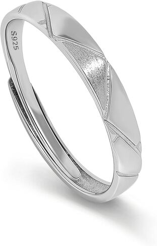 Meissa Sterling Silver Wedding Ring مجموعة خواتم الخطبة للنساء وعد الرجال بحلقات مطابقة للأزواج هدايا مجوهرات عيد الحب في عيد الحب in Saudi Arabia