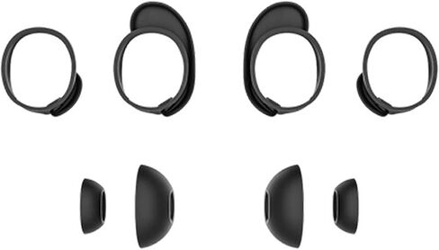 سماعات أذن Bose QuietComfort Ultra True اللاسلكية بتقنية البلوتوث وخاصية إلغاء الضوضاء القابلة للتعديل، صوت مكاني، ما يصل إلى 6 ساعات من وقت التشغيل، حزمة سوداء مع مجموعة مقاسات بديلة in Kuwait