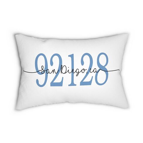 وسادة عنوان مخصصة مخصصة الرمز البريدي City Lumbar Pillow لمدخل مقعد Housewarming House House Elining Home Home Gift in Kuwait