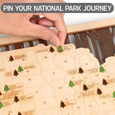 Hyperi US Parks Map Map Map ، قائمة التحقق من تعقب الحديقة الوطنية ، فن الجدار الطبيعي ، هدايا المسافر للأمي ، أبي ، زميل في العمل ، هدايا عيد الميلاد (خريطة الحديقة الوطنية) in Kuwait