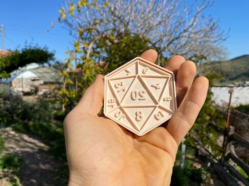 RPG Dice Cookie Cutter | D20 Role-Playing Game Baking Tool | Tabletop RPG Party Cookies | 3D Printed PLA | DnD, TTRPG, Fantasy Themed Baking in Saudi Arabia