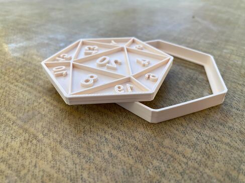 RPG Dice Cookie Cutter | D20 Role-Playing Game Baking Tool | Tabletop RPG Party Cookies | 3D Printed PLA | DnD, TTRPG, Fantasy Themed Baking in Saudi Arabia