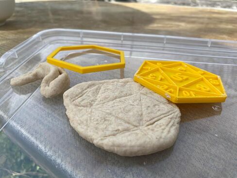 RPG Dice Cookie Cutter | D20 Role-Playing Game Baking Tool | Tabletop RPG Party Cookies | 3D Printed PLA | DnD, TTRPG, Fantasy Themed Baking in Saudi Arabia