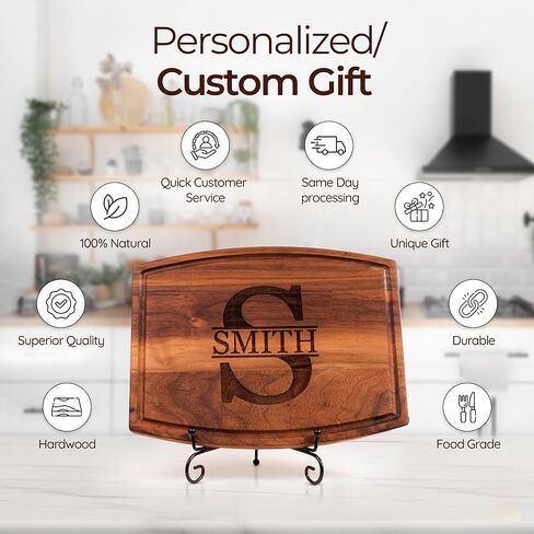 لوحة تقطيع الخشب المخصصة ، لوحة charcuterie المخصصة المحفورة - فكرة هدية لحفل الزفاف ، دش الزفاف. المشاركة ، الذكرى السنوية ، Housewarming ، الحاضر لعيد الأم in Kuwait