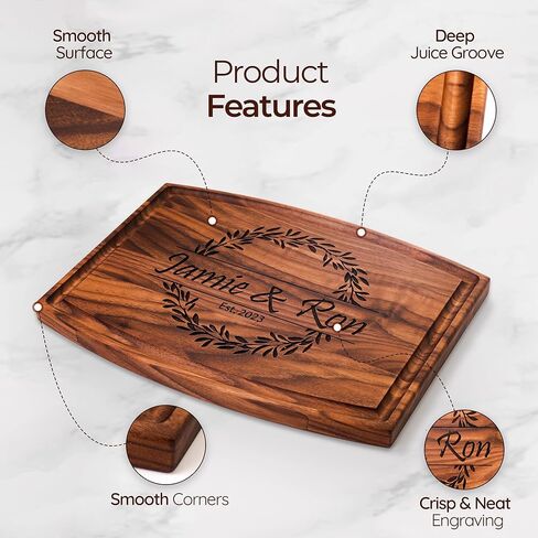 لوحة تقطيع الخشب المخصصة ، لوحة charcuterie المخصصة المحفورة - فكرة هدية لحفل الزفاف ، دش الزفاف. المشاركة ، الذكرى السنوية ، Housewarming ، الحاضر لعيد الأم in Kuwait