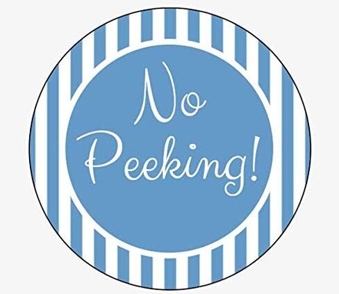 No Peeking Gift Tag Labels 2" Round Sticker Labels, No Peeking Stickers Set Of 20 Party Favor Sticker Labels, Classroom Candy Bags, Mason Jar Stickers, No Peeking Gift Labels in Saudi Arabia