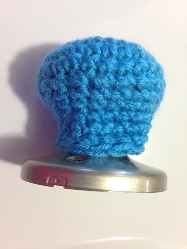 Door Knob Cover Aqua Blue Toddler Security Keys Locks Crochet Handmade in Saudi Arabia