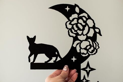 Cat door topper Handmade Halloween Felt Door Corner Décor – Black cats with Moon | Fall Seasonal Home Decoration in Kuwait