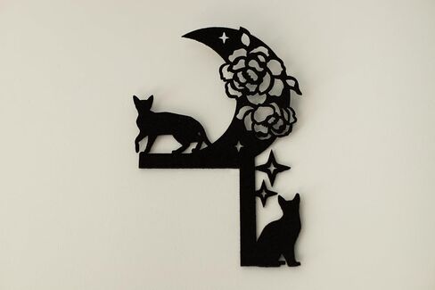 Cat door topper Handmade Halloween Felt Door Corner Décor – Black cats with Moon | Fall Seasonal Home Decoration in Kuwait