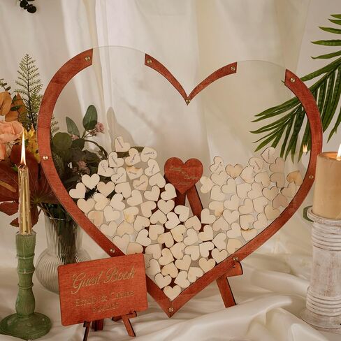Personalized Wedding Guest Book Alternative - Wooden Tree of Life with Signature Leaves - Custom Name & Date Guestbook Sign – Unique Rustic Wedding Decor in Saudi Arabia